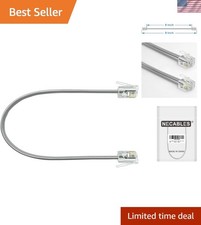 8 Inch Short Telephone Cord Phone Cable Wall Phone Cord for Landline RJ11 6P4C M