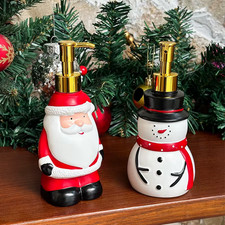 Creative Christmas Soap Dispenser Bottle - Reusable Santa, Snowman Reindeer