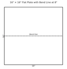16" - 1/4" Steel Plate with 90 Degree Bend - Minnesota Mom Made