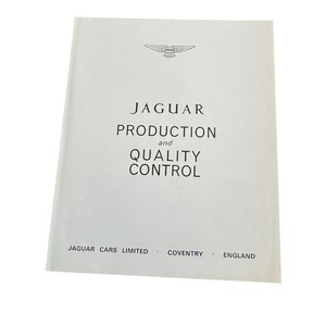 Jaguar 1968 Production & Quality Control Fold Out Leaflet Production History