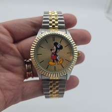 Disney Mickey Mouse Accutime Two-Tone Unisex Watch MK8191CV needs battery