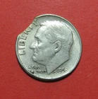1956 Roosevelt Dime Mint Error - Clipped Planchet