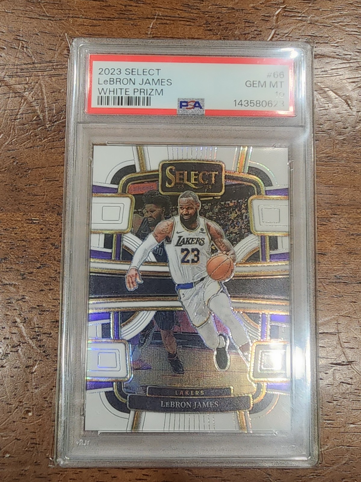2023 Select LeBron James White Prizms /149 Concourse PSA 10