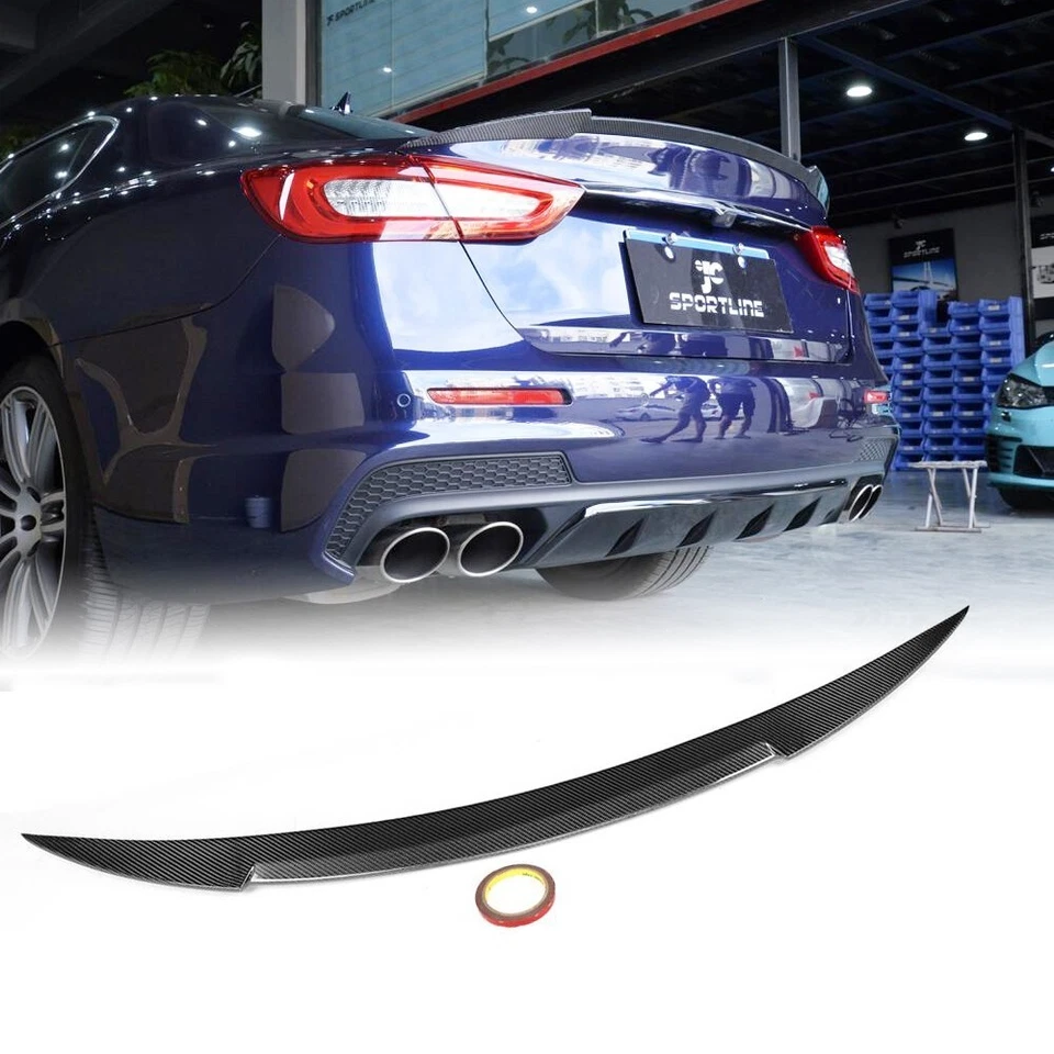 Alerón trasero de fibra de carbono para Maserati Quattroporte S Q4 sedán 13-17 Foto 2 de 4