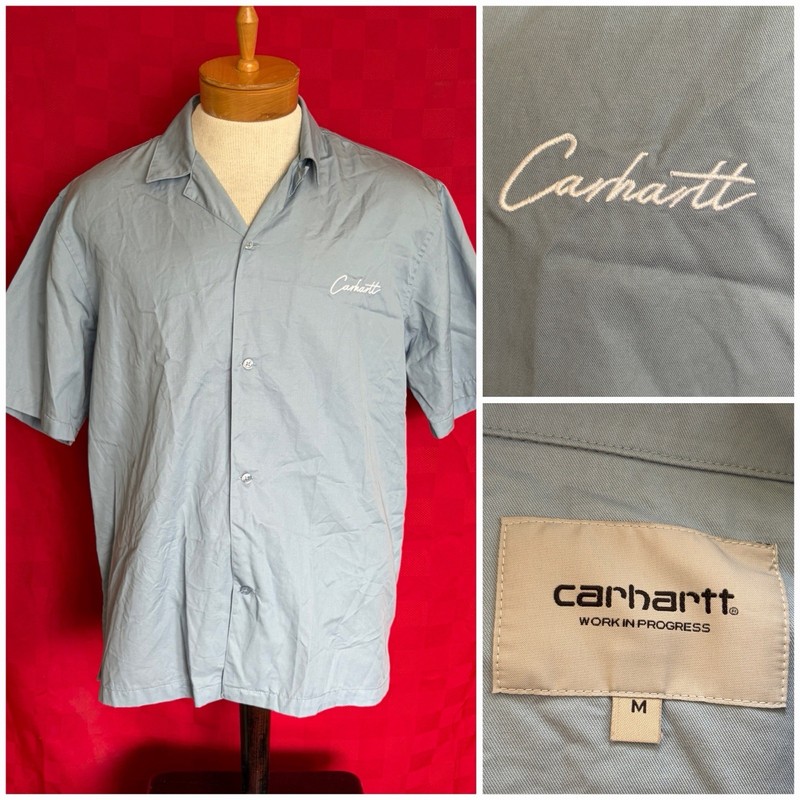 NEW Carhartt Brand Bowling Shirt Button Down Size Medium Embroidered Work Casual