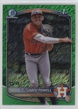 2025 Bowman Chrome Prospects Green Shimmer Refractor 53/99 Caden Powell 0tk7