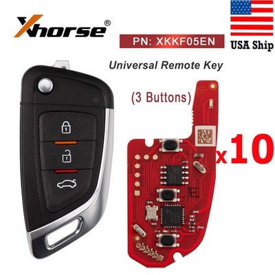 10 x Xhorse XKKF05EN Universal Remote Key 3 Buttons For VVDI Key Tool Max/VVDI2