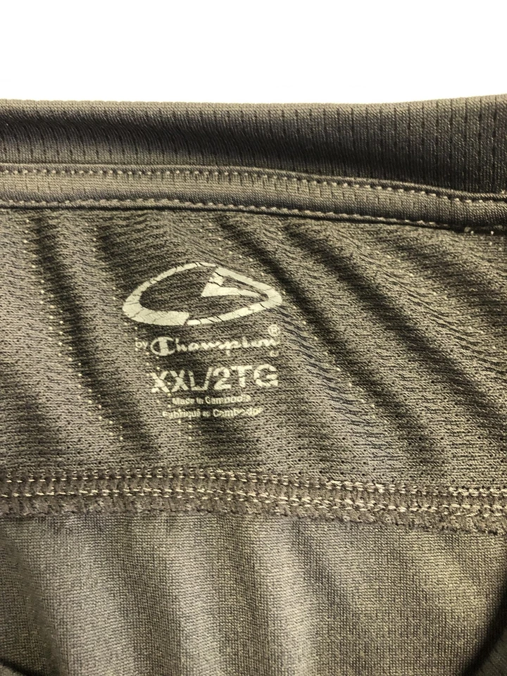 Camisa C9 by Champion Para Hombres 2XL Negra Gris Dúo Seca Entrenamiento Atlético Cuello Redondo Camiseta Foto 2 de 4