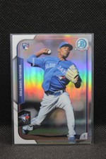 2015 Bowman Chrome Refractor /499 Miguel Castro #186 Rookie RC SP Blue Jays