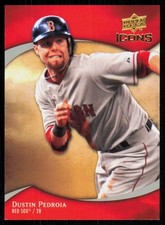 2009 Upper Deck Icons Dustin Pedroia Boston Red Sox #35