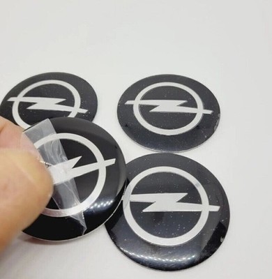 4X 56mm Für Opel Emblem Nabendeckel Nabenkappen Felgendeckel Aufkleber Schwarz