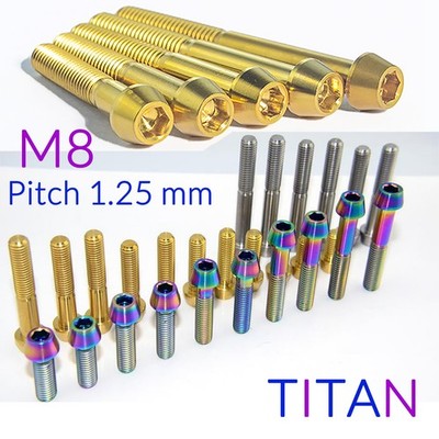 Titan M8 Schraube DIN912 konisch Innensechskannt MX Superbike Race Tuning