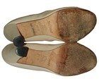 Women's Jon Josef Cream & Brown Peep-toe Leather Heels. Size 10B — photo 5