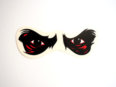 NOS Medium Psychotic Eyes Magenta Speed Wheels  Santa Cruz Skateboard OG Sticker