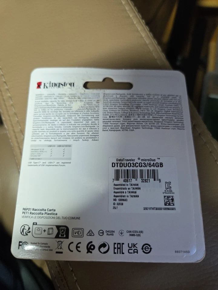 Kingston 64GB DataTraveler microDuo 3C USB Flash Drive - Image 2 of 3