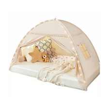 Toddler Canopy Lights  Flags Indoor Floor Bed Kids Tent Playhouse Portable ...