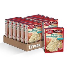 Super Moist Rainbow Chip Cake Mix - 13.25 oz, Pack of 12, Perfect for Parties