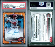 Sammy Stafura 2025 1st Bowman Chrome Orange Wave Auto /25 PSA 10 POP 4