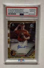 2019 Bowman Chrome Draft Gold Wave Refractor GUNNAR HENDERSON Auto RC PSA 10 #50