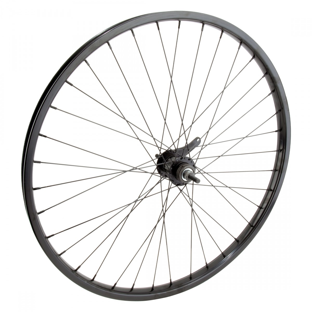 26-Inch W/M Steel Rim Rear Wheel with Coaster Brake & 36H Spokes, Black, 110mm