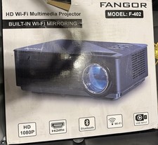 FANGOR High Definition 1080p WiFi Multimedia Projector Model F-402 Bundle NEW