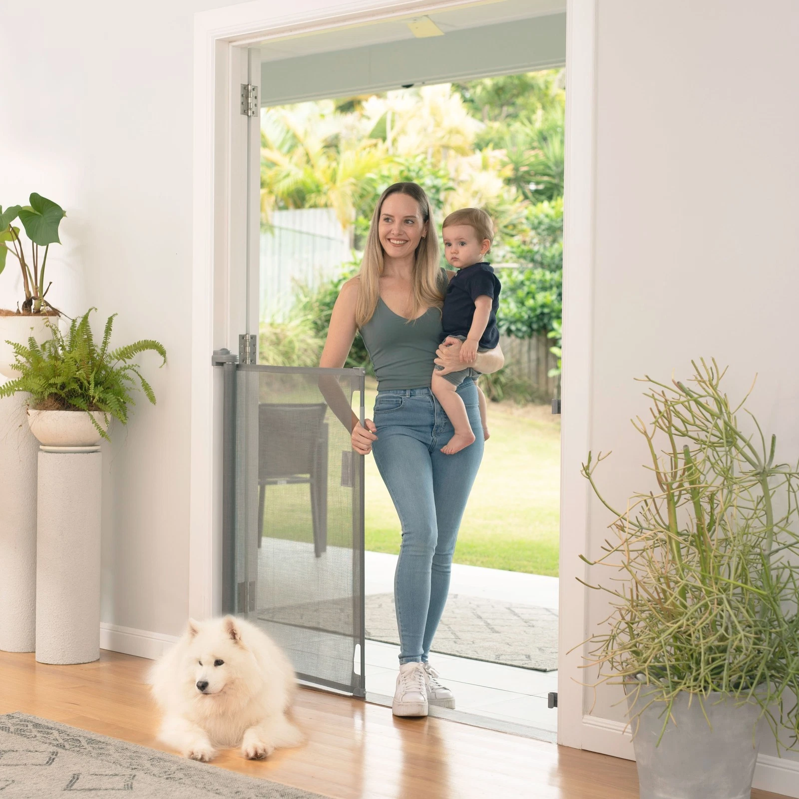 Perma Child Safety Retractable Baby Gate, 36 in H, 71 in W Expandable Width,
Opens in a new window o