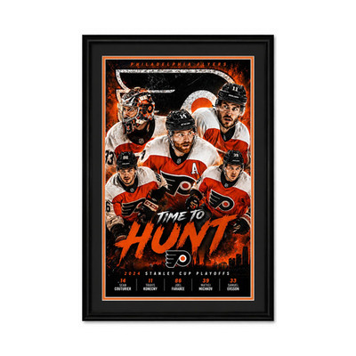Philadelphia Flyers Poster 13x19 Framed NHL Playoffs Hockey Wall Art Gift Framed