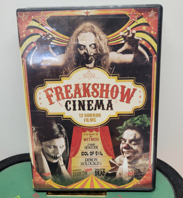 FREAKSHOW CINEMA 12 HORROR FILMS DVD 3 DISC UNRATED REMASTERED 2013