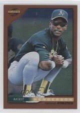 1996 Score Dugout Collection Series 1 Rickey Henderson #10 HOF 02v3