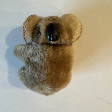 Vintage Koala Bear Clip-On Plush Flocked Brow...