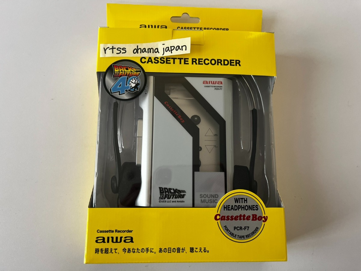 aiwa カセットプレイヤー PCR-F7 BACK TO THE FUTURE AIWA Cassette Boy PCR-F7 Back To The Future 40th Portable Cassette