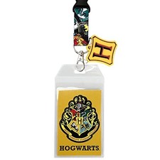 Harry Potter Hogwarts Lanyard with Metal Charm ID Card Holder and Collectible