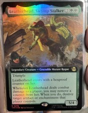 Leatherhead, Swamp Stalker - Foil Extended Art - MTG TMT Ninja Turtles - In Hand