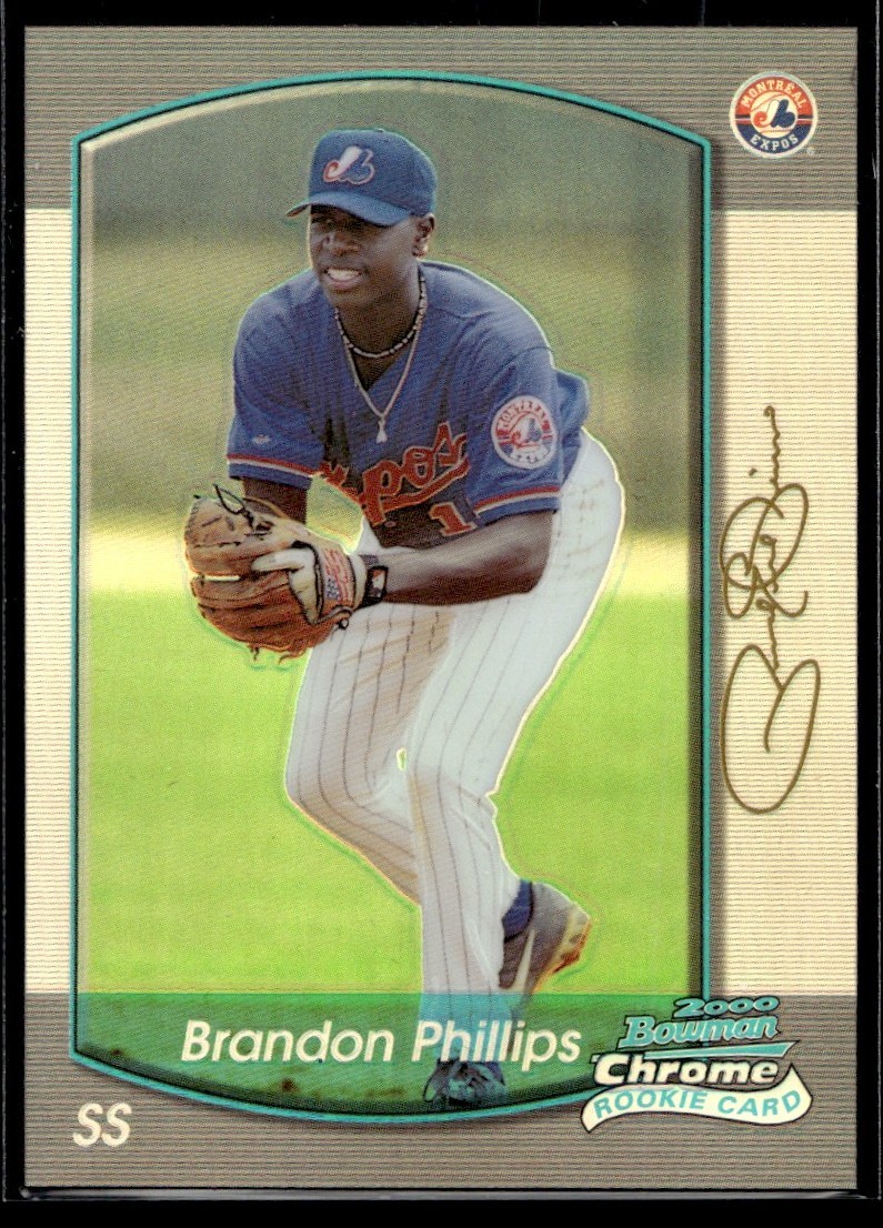 2000 BOWMAN CHROME GOLD REFRACTOR BRANDON PHILLIPS MONTREAL EXPOS RC #347