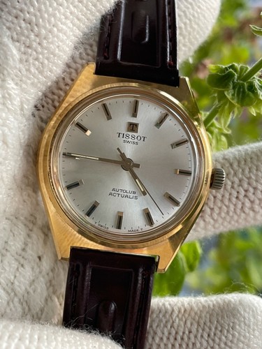 OROLOGIO TISSOT AUTOLUB ACTUALIS MANUALE PLACCATO ORO UOMO 37mm SVIZZERO.RICONDIZIONATO - Foto 3 di 12