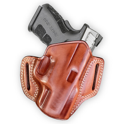 AZULA Leather OWB Holster For Springfield XD Mod2/XDM | Right Hand Tan Pancake Style