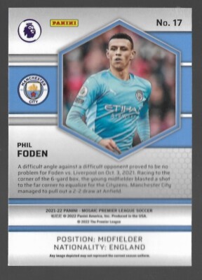 2021-22 Panini Mosaic Premier Soccer Phil Foden #17