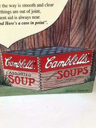 Vtg. 1993 Campbell's Soup Nostalgic Metal Sign #4 of 20 in a series Valentine's - Picture 4 of 6