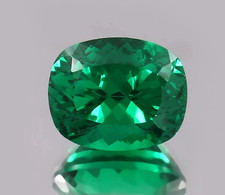 8.30 Ct Cushion Cut Green Emerald Certified Natural Flawless Loose Gemstone A