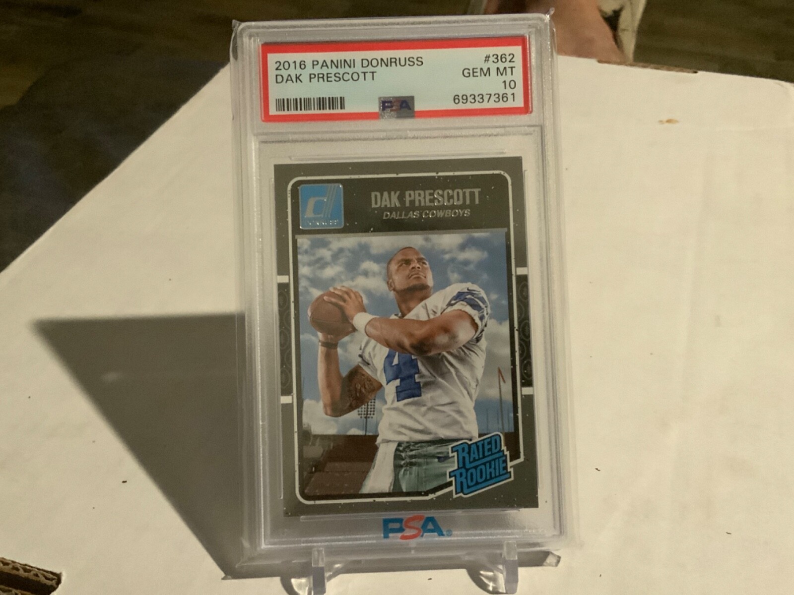 2016 PANINI DONRUSS DAK PRESCOTT #362 RC PSA 10 ROOKIE COWBOYS