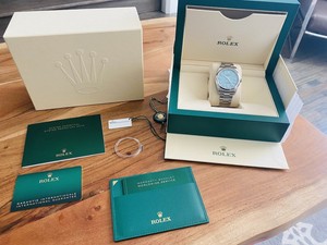 Rolex Oyster Perpetual 41mm Azul Turquesa New Tambien Conocido Como Tiffany Dial De Color Ebay