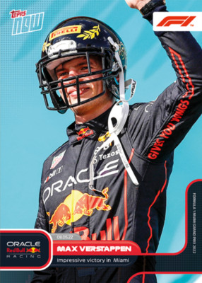   Topps Now Formula 1 2022 #17 Max Verstappen - Oracle Red Bull Racing