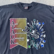 Vtg 90s Anti Tobacco Campaign Promo Dare Drugs Tshirt FOTL XL USA Made