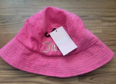 JUICY Couture Pink Bucket Hat NEWGreat for Beach and Summer wear. Y2K Juicy Couture Y2K Pink Terry Cloth Bucket Hat NEW | eBay main image 4