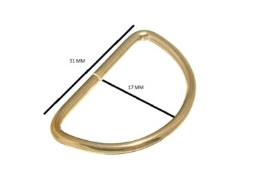 Vorhang Raffhalter D-Ring E10D0XSIM200 Messing Vergoldet 25mm 200er Pack