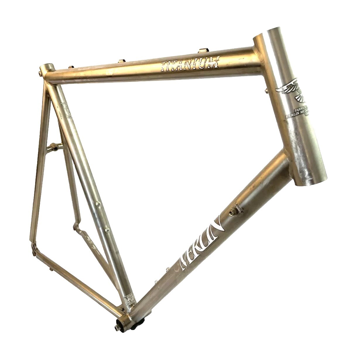 Merlin Titanium Road Bike Frame Vintage 1986 WTB Grease Guard BB USA Made Ti
