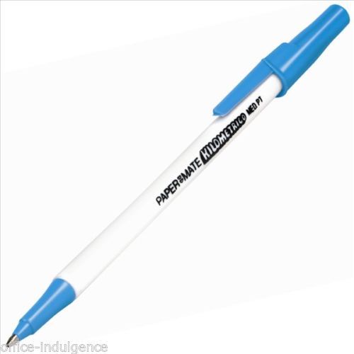 Papermate Blue Kilometrico Ballpoint Pen Medium 10/Pack