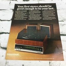 Vintage 1969 Panasonic RE-7700 Stereo Record Player Advertising Art Print Ad
