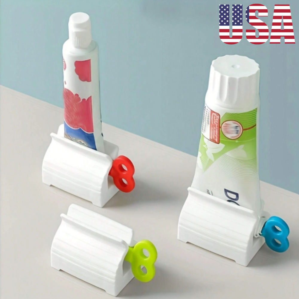 1P Toothpaste Dispenser Organizer Bathroom Accessories Toothpaste Squeezer Stand