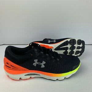 Under Armour Mens Charged Intake 3 Running Shoes Trainers Sneakers Black Orange
